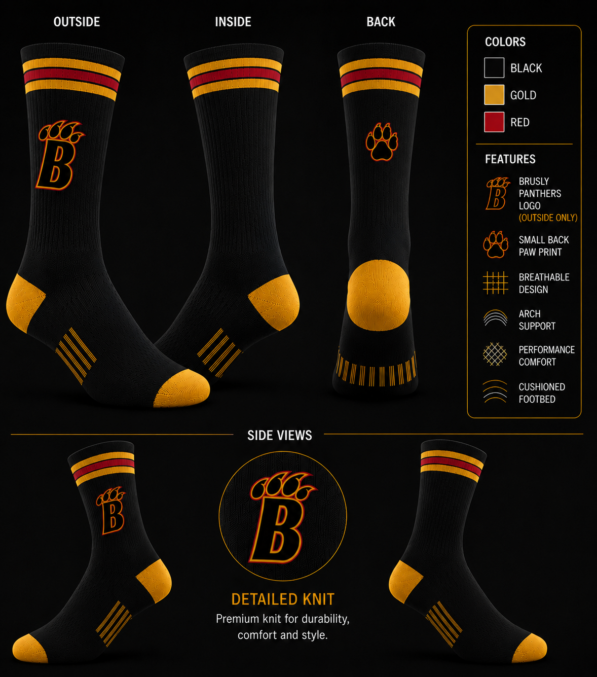BRUSLY HIGH SOCKS