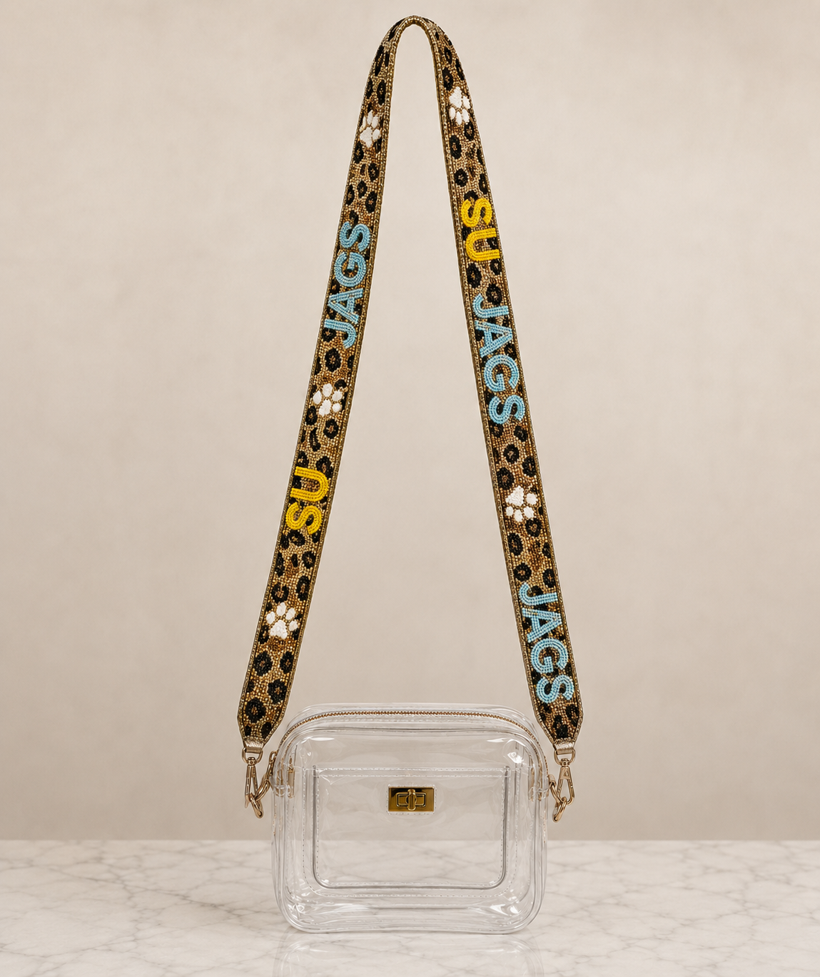 Metallic Gold Beaded purse strap